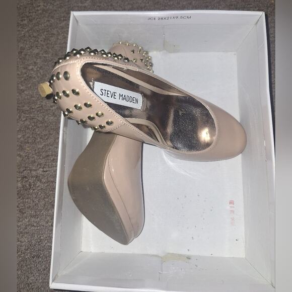 Steve Madden Eden Heels Gold Spike  Size 8 M Feminine Coquette Wedding Prom - Picture 3 of 8